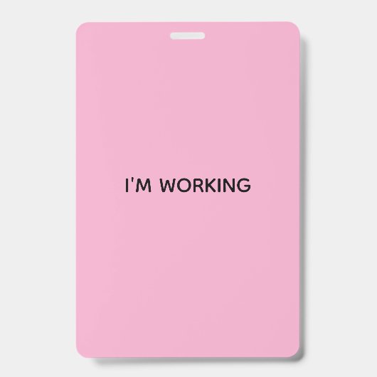 IK WERK POSTER BADGE (Voorzijde)