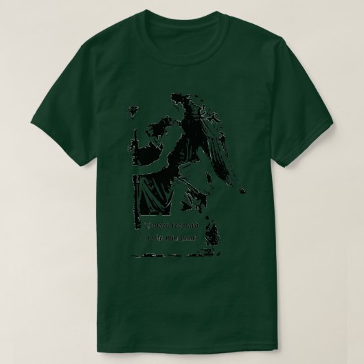 Ik werk te hard Angel T-shirt (Design voorkant)