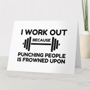 Ik werk uit bedankkaart