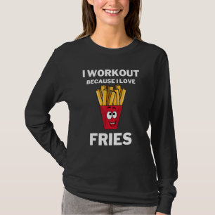 Ik werk uit omdat ik van de familie hou, fitness f t-shirt