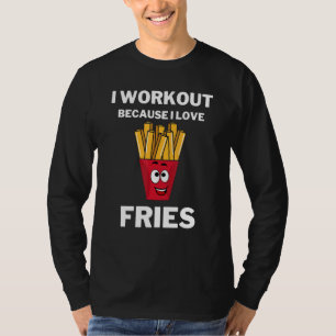 Ik werk uit omdat ik van de familie hou, fitness f t-shirt