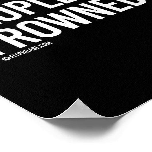 Ik werk uit omdat mensen worden gestraft poster (Hoek)