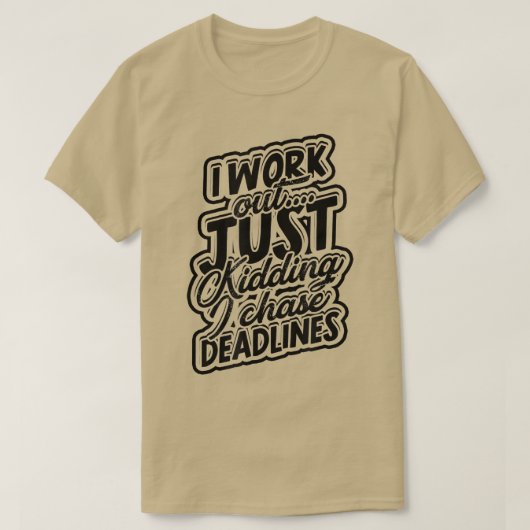 Ik werk uit  t-shirt (Design voorkant)