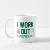 Ik werk uit Wiskunde problemen Koffiemok (Links)