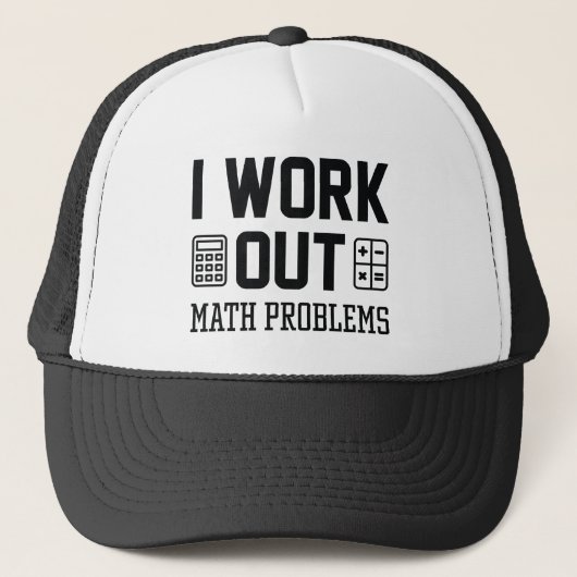Ik werk uit Wiskunde problemen Trucker Pet (Voorkant)