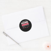 Ik werk van thuis niet storen ronde sticker (Envelop)