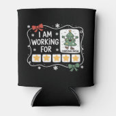 Ik werk voor de kerstvakantie blikjeskoeler (Voorkant)