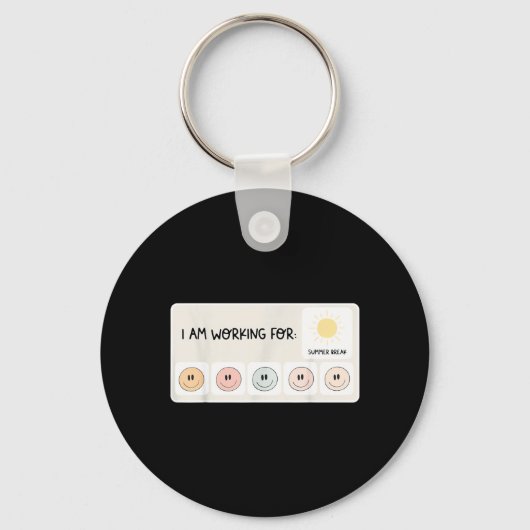 Ik Werk Voor De Zomerstop Sleutelhanger (Voorkant)