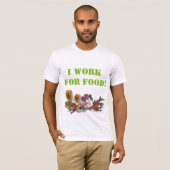 IK WERK VOOR ETEN T-SHIRT (Voorkant volledig)