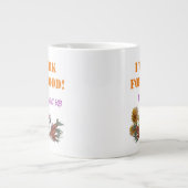 IK WERK VOOR FOOD Schrift Grote Koffiekop (Voorkant)