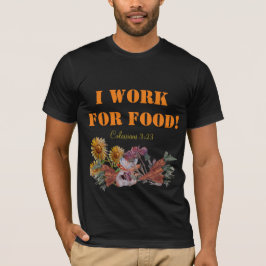 IK WERK VOOR FOOD Schrift T-shirt