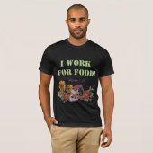IK WERK VOOR FOOD Schrift T-shirt (Voorkant volledig)
