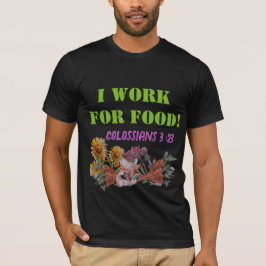 IK WERK VOOR FOOD Schrift T-shirt