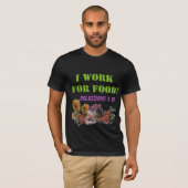 IK WERK VOOR FOOD Schrift T-shirt (Voorkant volledig)