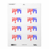 Ik werk voor geld om een hond te huren etiket (Full Sheet)