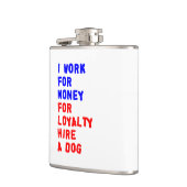 Ik werk voor geld om een hond te huren heupfles (Links)