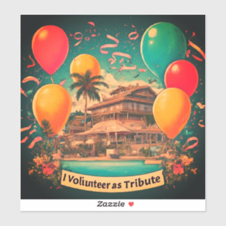 Ik werk vrijwillig als eerbetoon sticker