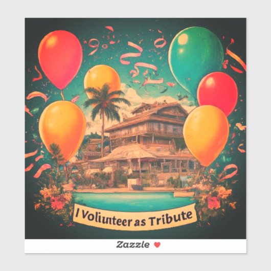 Ik werk vrijwillig als eerbetoon sticker (Vel)