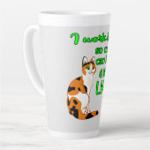 Ik werk zo dat mijn kat een beter leven kan hebben latte mok (Linkerhoek)