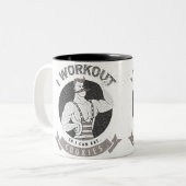 Ik werk zodat ik koekjes kan eten tweekleurige koffiemok (Voorkant links)