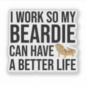 Ik werk zodat mijn baarmoeder een beter en grappig sticker (Voorkant)