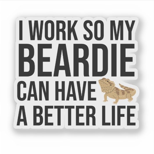 Ik werk zodat mijn baarmoeder een beter en grappig sticker (Voorkant)