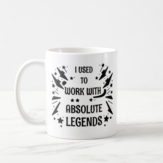 Ik werkte met absolute legendes pensioen koffiemok (Links)