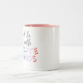 Ik werkte met absolute legendes tweekleurige koffiemok (Center)