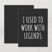 IK WERKTE MET LEGENDEN BEDANKKAART (Voorkant / Achterkant)