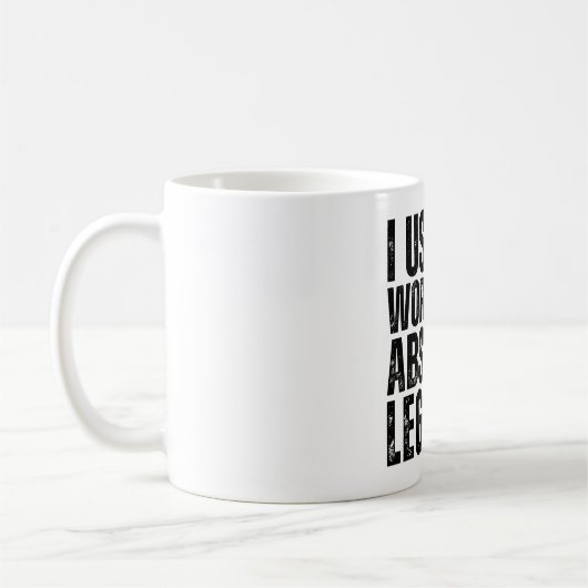 Ik werkte met legendes grappig werk verlaten koffiemok (Links)