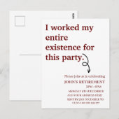 Ik werkte mijn hele bestaan voor dit pensioen briefkaart (Voorkant / Achterkant)