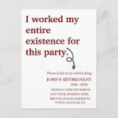 Ik werkte mijn hele bestaan voor dit pensioen briefkaart (Voorkant)