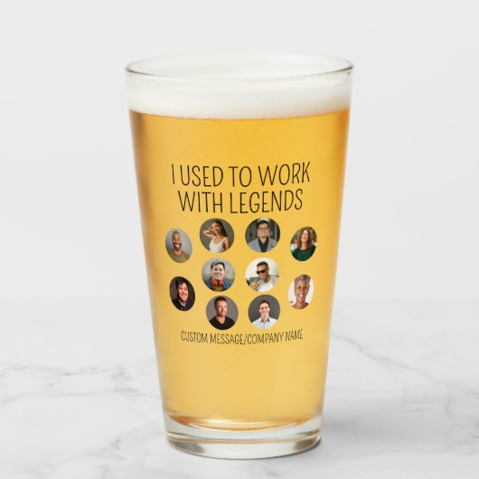 Ik werkte vroeger met Legends 10 Coworker Photo Glas (Voorkant gevuld)