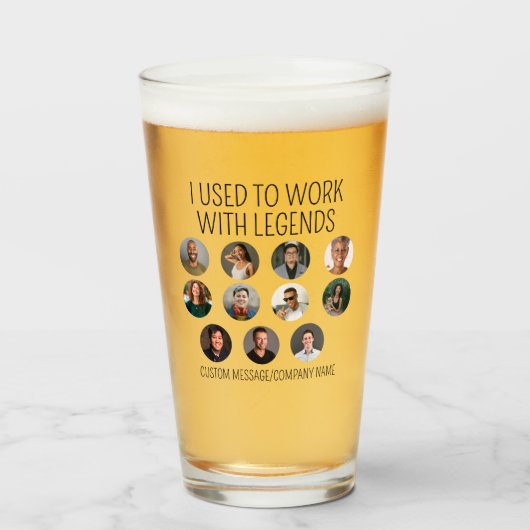 Ik werkte vroeger met Legends 11 Coworker Photo Glas (Voorkant gevuld)