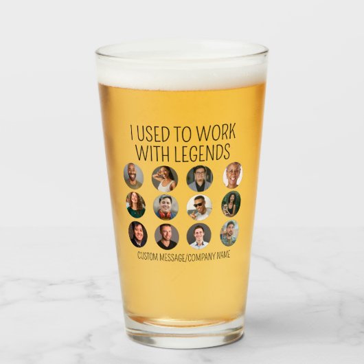 Ik werkte vroeger met Legends 12 Coworker Photo Glas (Voorkant gevuld)