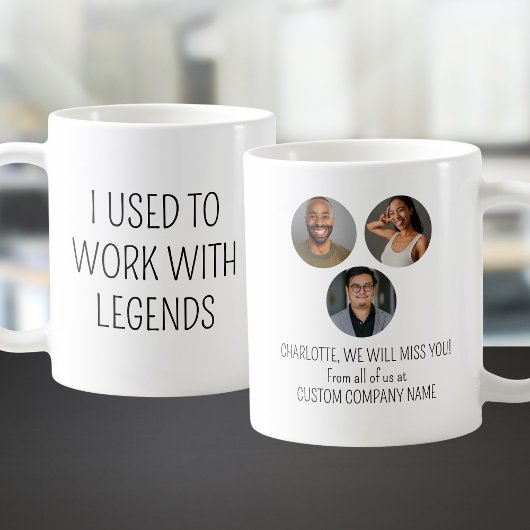Ik werkte vroeger met Legends 3 Coworker Photo Koffiemok