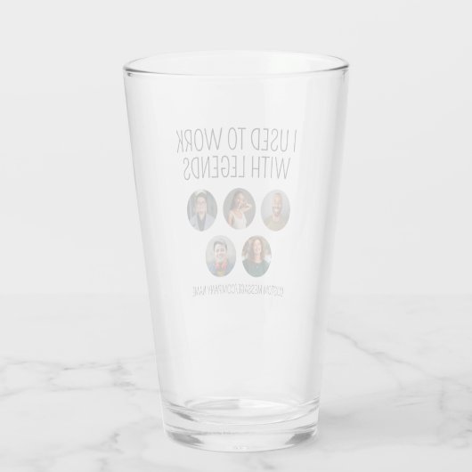 Ik werkte vroeger met Legends 5 Collega Photo Beer Glas (Achterkant)