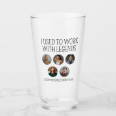 Ik werkte vroeger met Legends 5 Collega Photo Beer Glas (Voorkant)