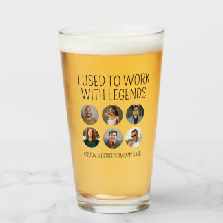 Ik werkte vroeger met Legends 6 Collega Photo Beer Glas