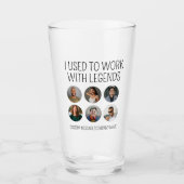 Ik werkte vroeger met Legends 6 Collega Photo Beer Glas (Voorkant)