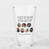 Ik werkte vroeger met Legends 7 Collega Photo Beer Glas (Voorkant)