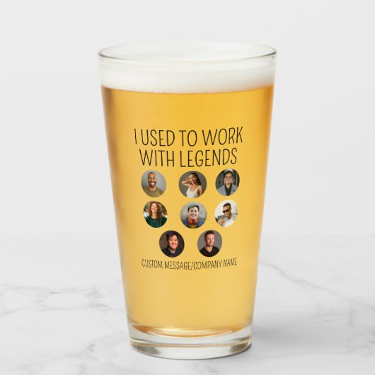 Ik werkte vroeger met Legends 8 Coworker Photo Glas (Voorkant gevuld)