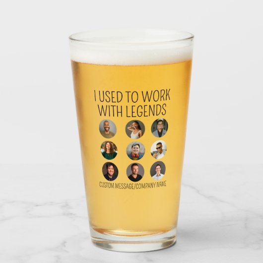 Ik werkte vroeger met Legends 9 Coworker Photo Glas (Voorkant gevuld)