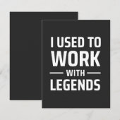 Ik werkte vroeger met Legends Bedankkaart (Voorkant / Achterkant)