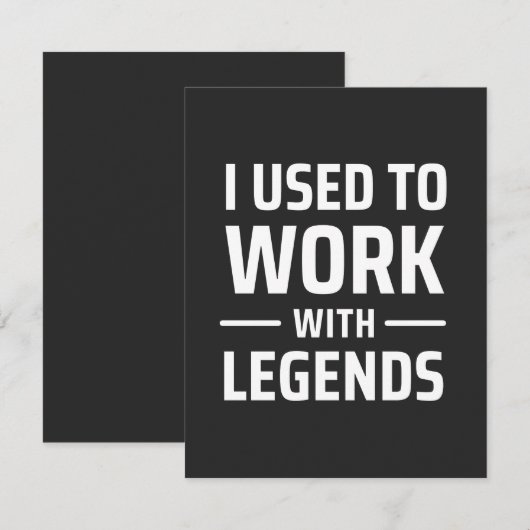 Ik werkte vroeger met Legends Bedankkaart (Voorkant / Achterkant)