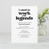 Ik werkte vroeger met Legends Funny Retirement Kaart (Staand voorkant)