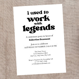 Ik werkte vroeger met Legends Funny Retirement Kaart