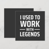 Ik werkte vroeger met Legends Kaart (Voorkant / Achterkant)