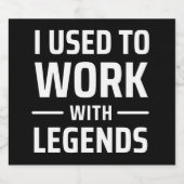 Ik werkte vroeger met Legends Likeurfles Etiket (Enkel label)