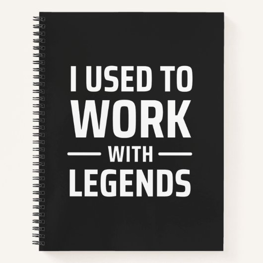 Ik werkte vroeger met Legends Notitieboek (Voorkant)